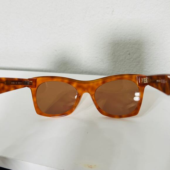 NEW Bottega Veneta Tortoiseshell Square Thick Sunglasses Havana Brown Square Cat - Picture 11 of 16